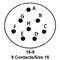 ITT CANNON KPSE01F16-8SY