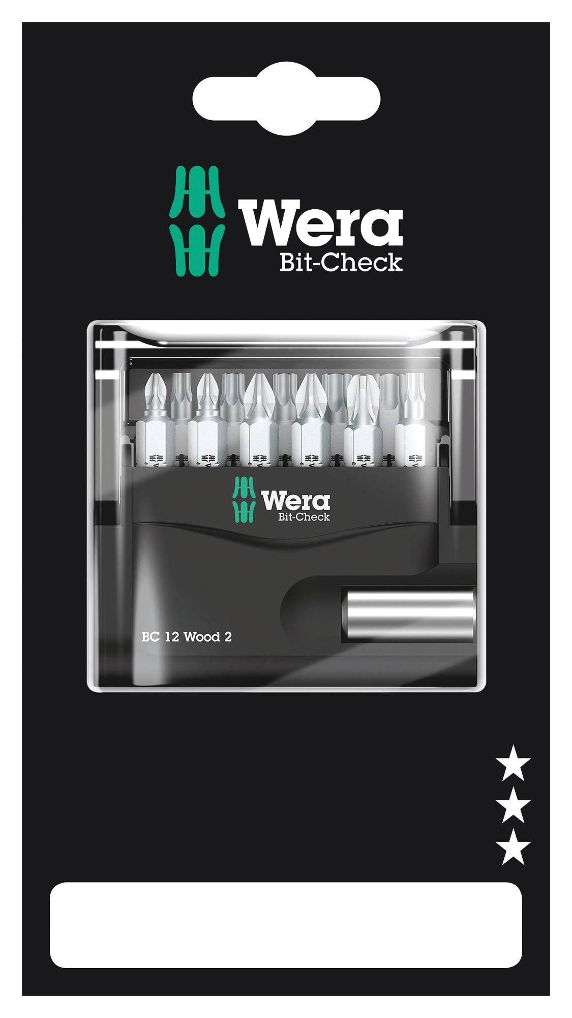 WERA BIT-CHECK 12 WOOD 2 SB