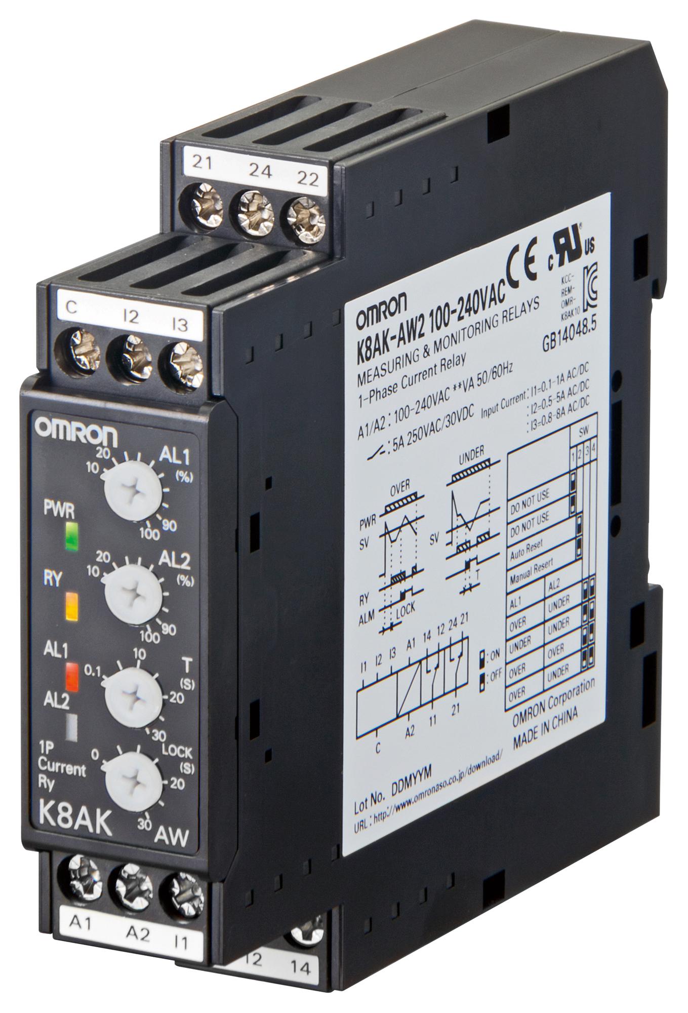 OMRON INDUSTRIAL AUTOMATION K8AK-AW2 100-240VAC