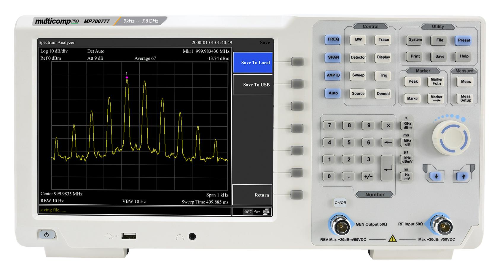 SPEKTRUMANALYSATOR, 9KHZ BIS 7.5GHZ;