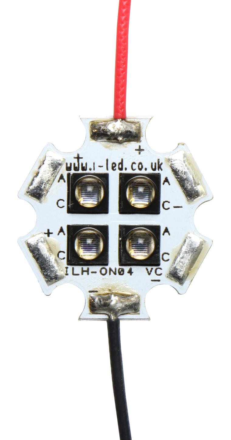 IR-LED-MODUL, 4CHIPS, 940NM, STERNF. PCB;