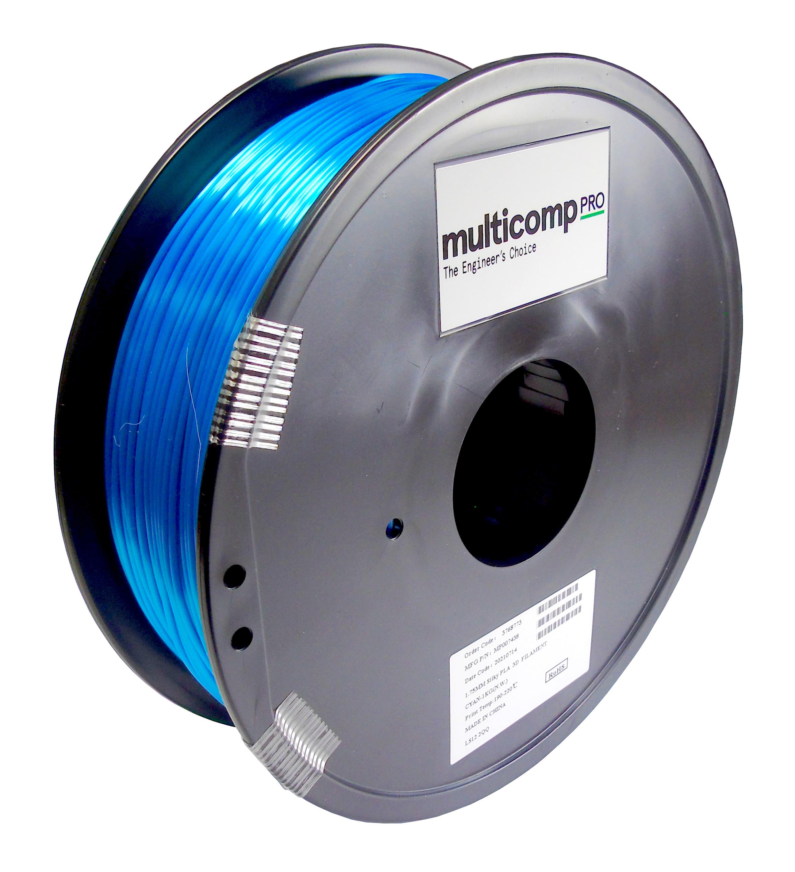 3D-FILAMENT SEIDE PLA, 1.75MM, 1KG, CYAN;