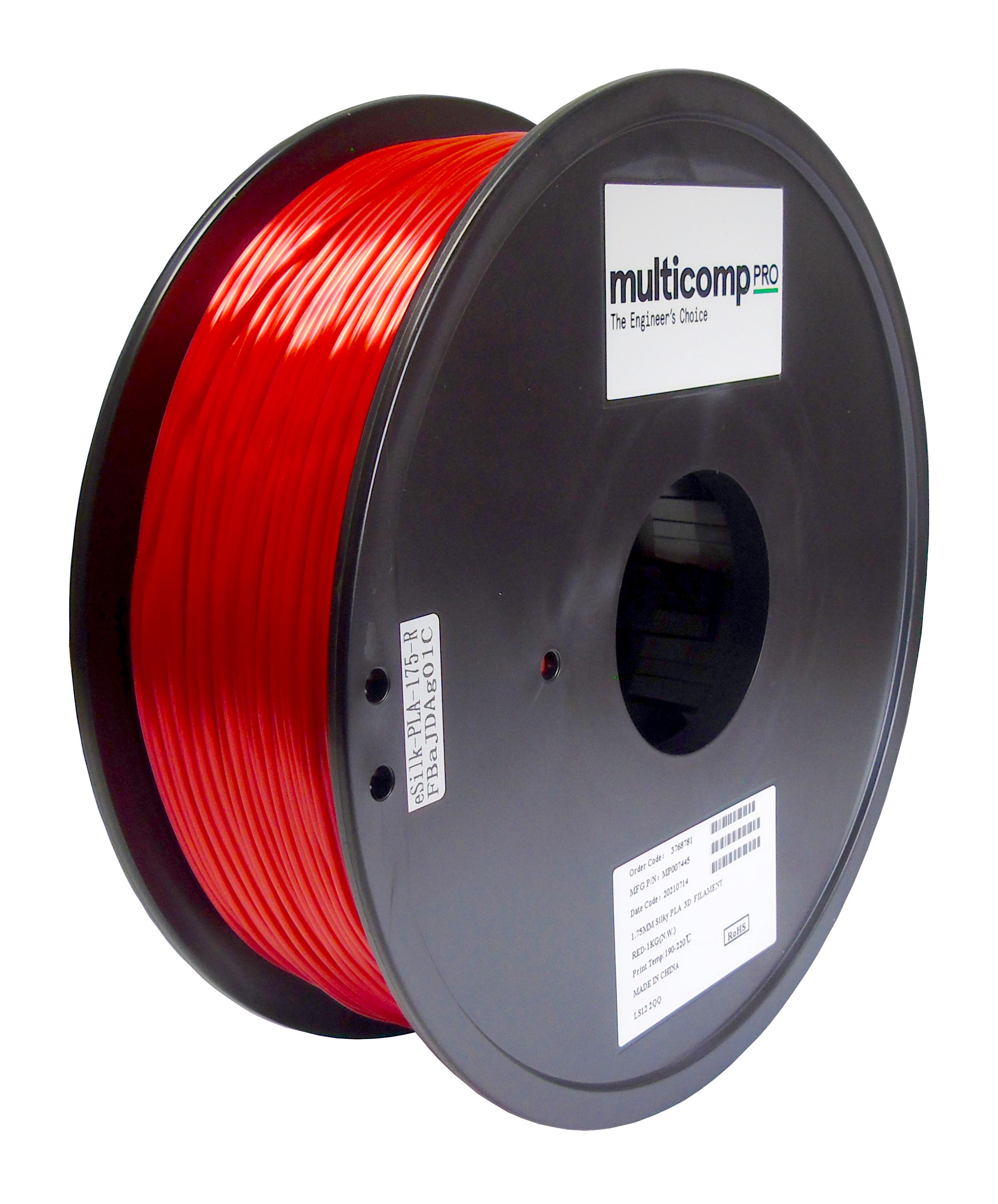 3D-FILAMENT SEIDE PLA, 1.75MM, 1KG, ROT;