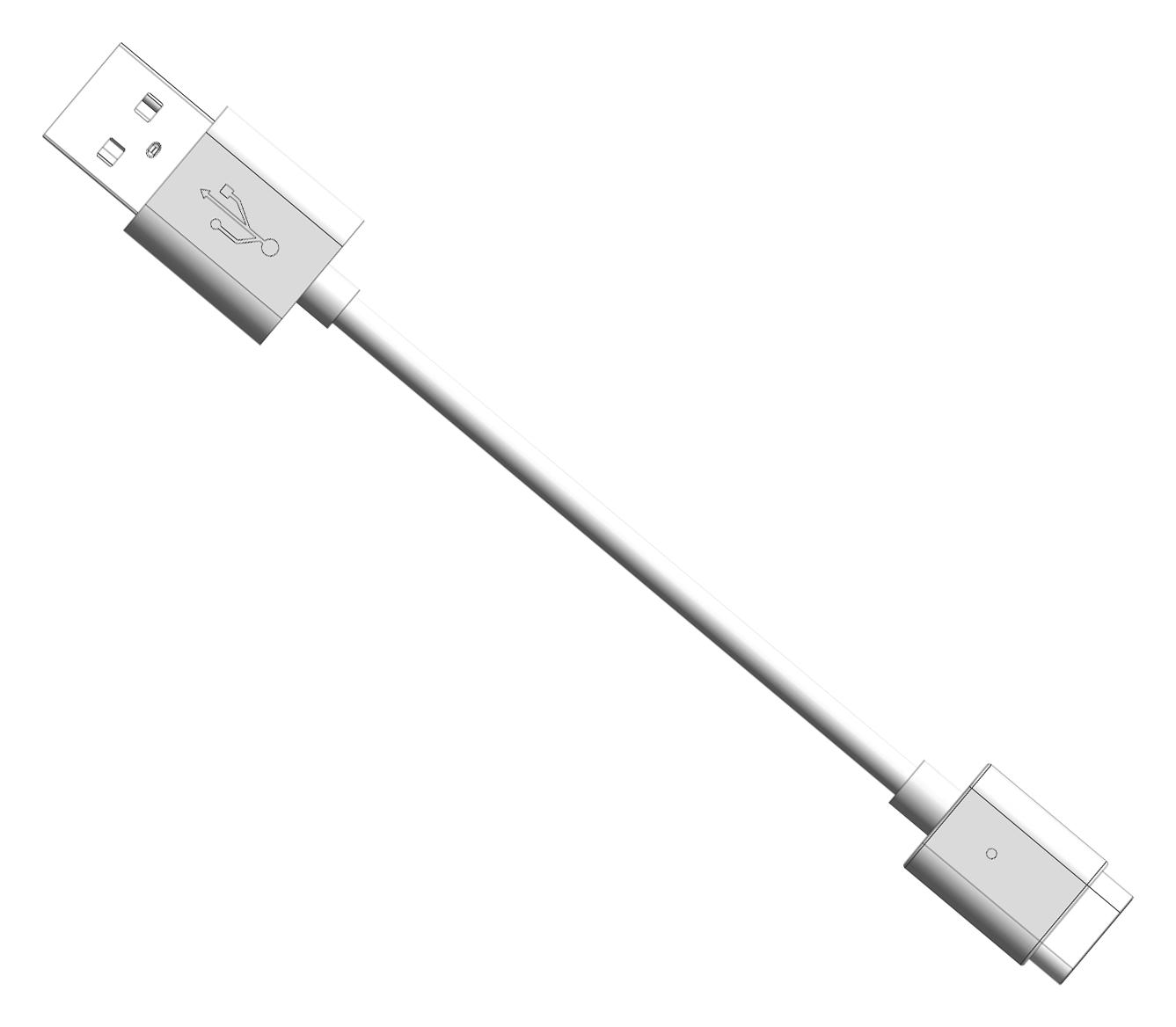 KONF KAB USB A PL-3P MAG STECK 1M WEISS;