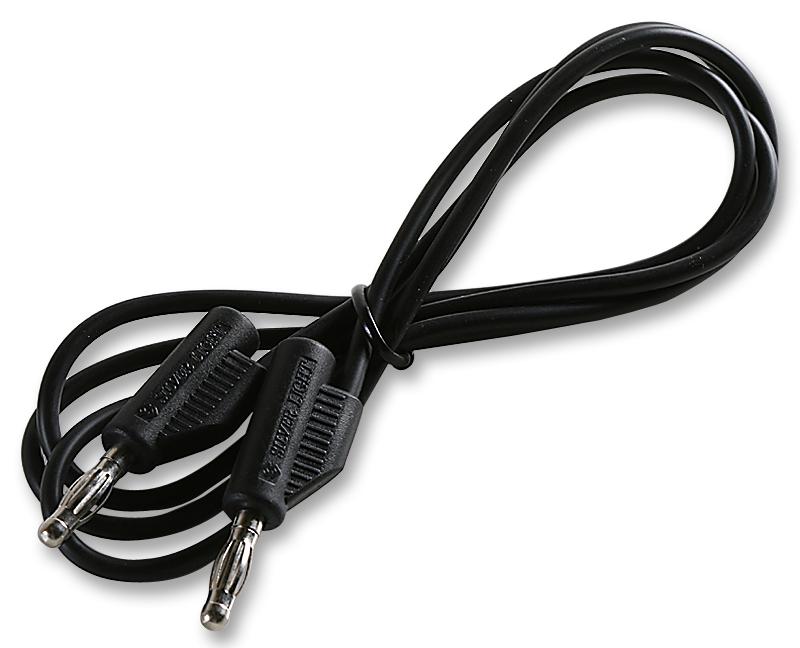 MESSLEITUNG, SCHW., 1M, 15V, 4A; Teststecker A:4mm-Bananenstecker; Teststecker B:4mm-Bananenstecker; Nennspannung:15V; Nennstrom:4A; Isolatorfarbe:Sch