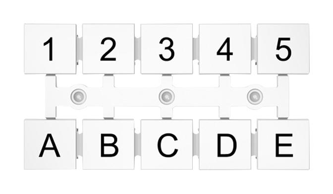 MARKIERUNGSSTREIFEN, 12.2MM, 1-5/A-E;