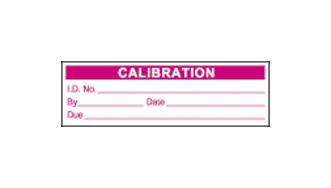 ETIKETT, CALIBRATION, 50.8MM X 15.875MM;