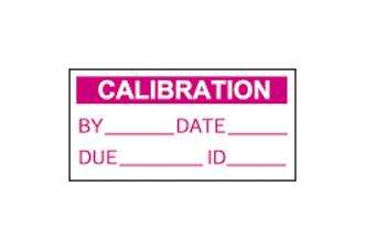 ETIKETT, CALIBRATION, 12.7MM X 25.4MM;