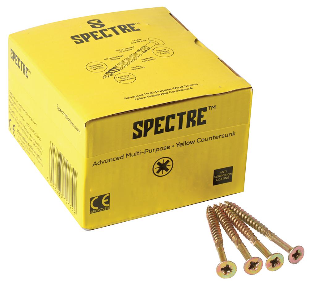 ADVANCED WOOD SCREW YELLOW 4X70MM PK200;