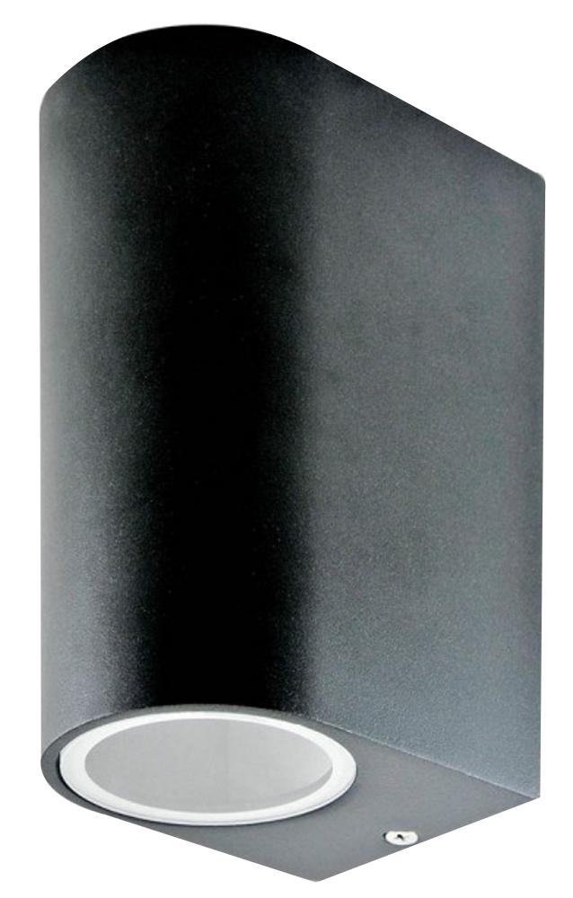 WALL LIGHT SLEEK ROUND BLACK GU10;