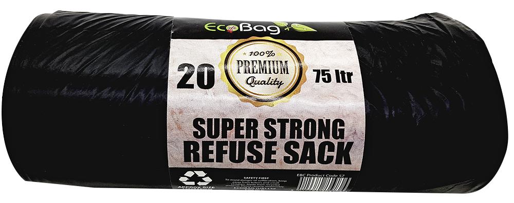 20 REFUSE SACKS 710 X 820 - 75 LITRES;