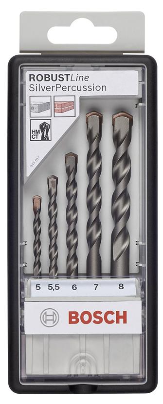 MASONRY DRILL BIT SET, 5PC;