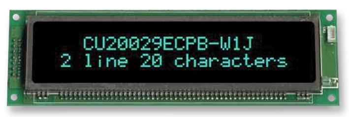CU20029-UW1J NORITAKE ITRON, VFD Display, Dot Matrix, 2 x 20