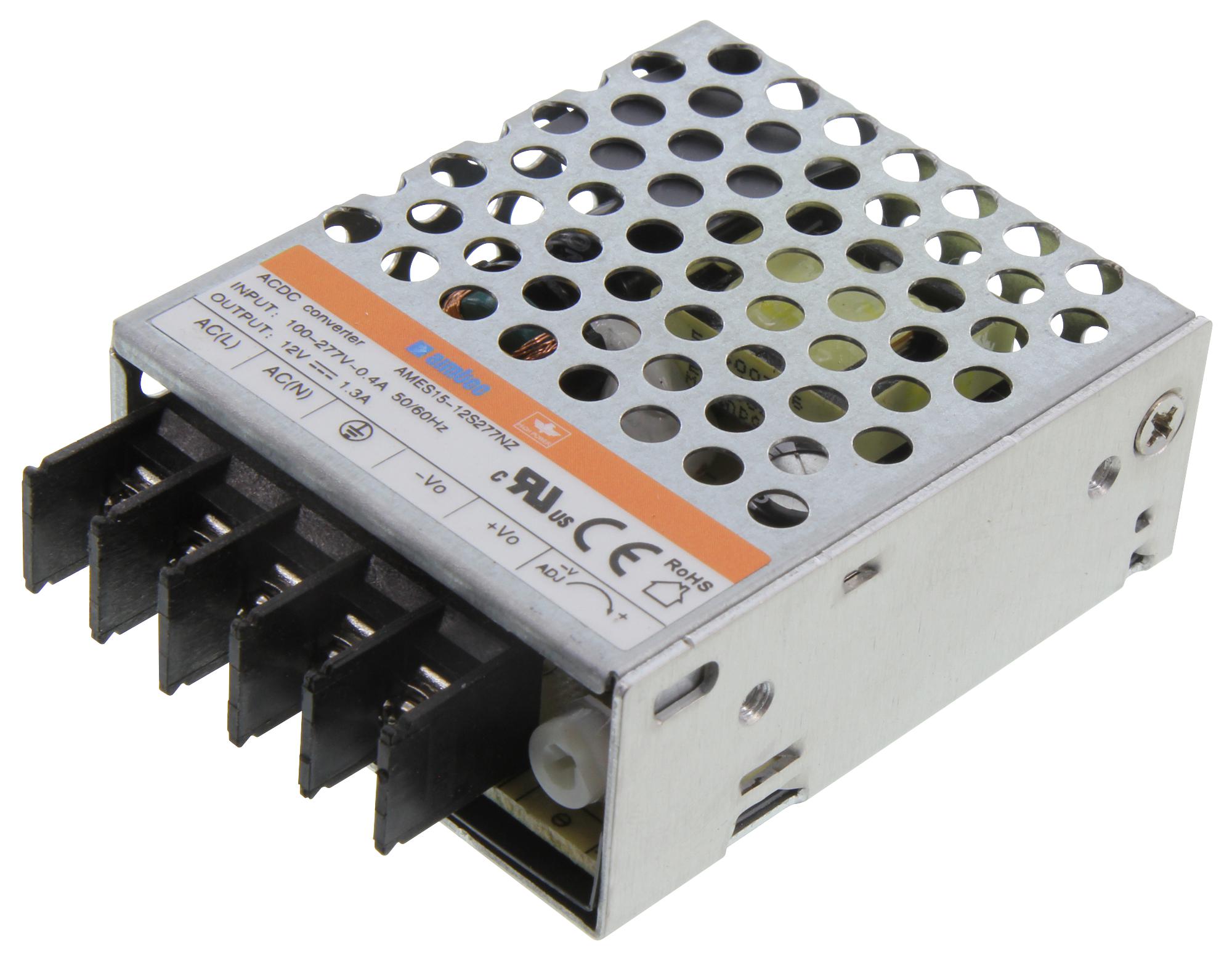 POWER SUPPLY, AC-DC, 12V, 1.3A; Power Supply Applications:ITE; No. Of Outputs:1Outputs; Output Power Max:15.6W; Output Voltage - Output 1:12V; Output 