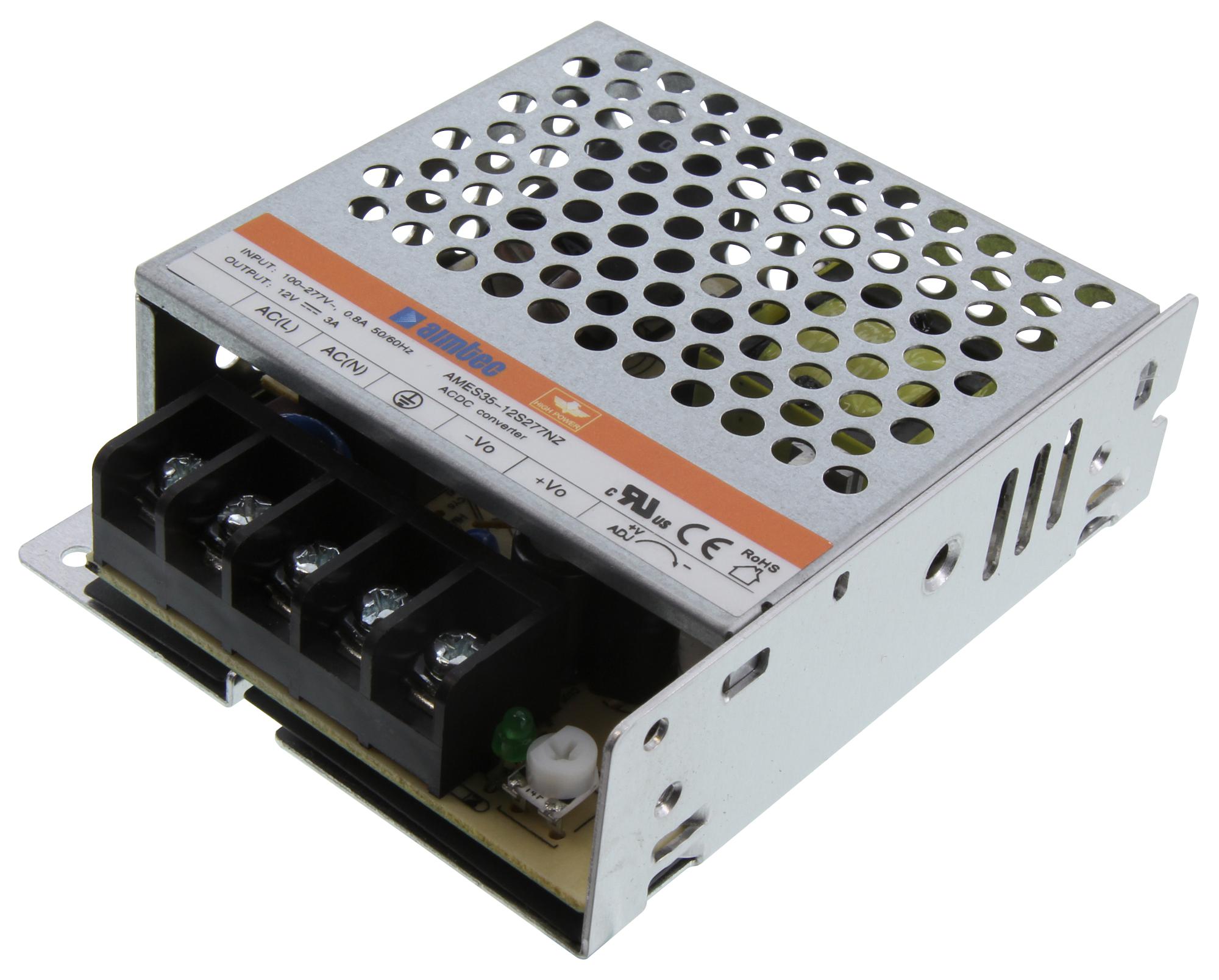 POWER SUPPLY, AC-DC, 12V, 3A; Power Supply Applications:ITE; No. Of Outputs:1Outputs; Output Power Max:36W; Output Voltage - Output 1:12V; Output Curr