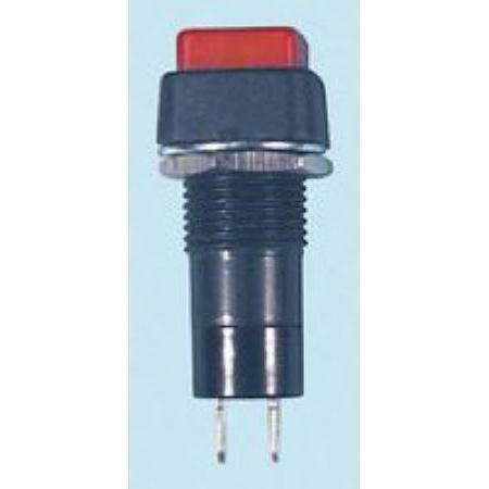 PB SWITCH, 3A, 250V AC, SPST-NO, RED; Product Range:-; Panel Cutout Diameter:12.5mm; Contact Configuration:SPST-NO; Switch Operation:-; Pushbutton Act