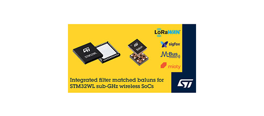 BALFHB-WL Integrated filter matched balun to STM32WL Series